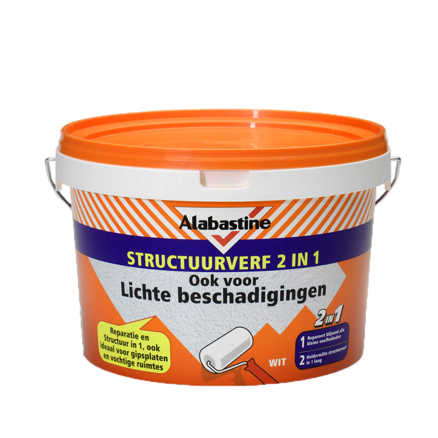 Structuurverf2in1LichteBeschadigingen-emmer-Alabastine