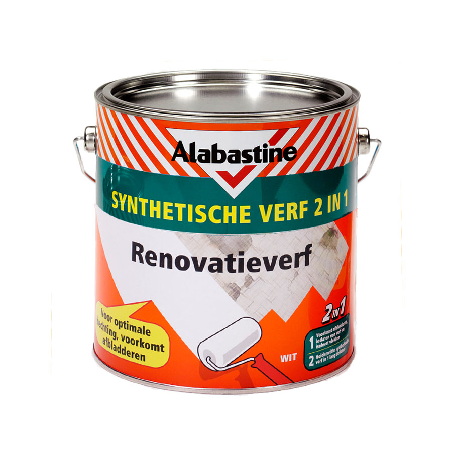 SynthetischeVerf2in1Renovatieverf-2,5ltrBlik-Alabastine