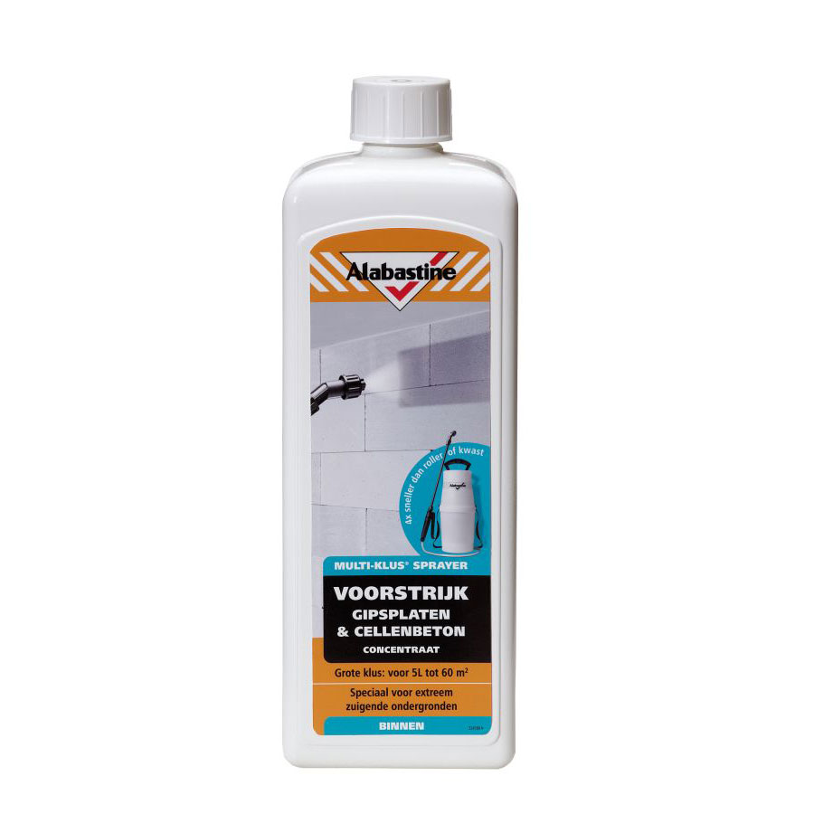 Alabastine voorstrijk Spray gipsplaat & celbeton  1 ltr. *