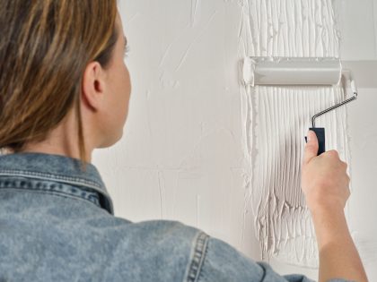 Muurglad Rolbaar over muur rollen met muurverfroller Thumbnail